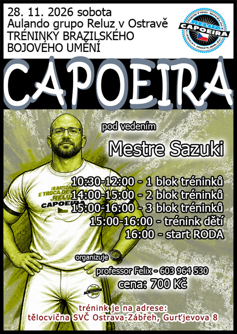 Aulando Reluz Capoeira OStrava 28. 11. 2026